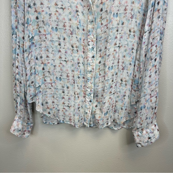 Cloth & Stone Multicolor Button Up Shirt Cotton Womens L Boho Preppy Art Soft - Picture 3 of 10